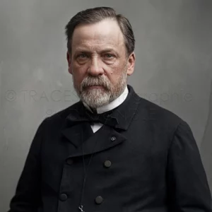 Portrait restauré de Louis Pasteur (1822–1895) en qualité 8K Ultra-HD par TRACES-photographie. Les détails du visage, de la barbe grise et du costume sombre sont d'une netteté exceptionnelle.