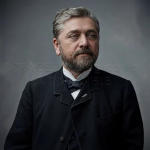 Portrait restauré de Gustave Eiffel (1832 - 1923) en ultra-haute définition par TRACES-photographie